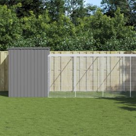 Dog House Light grey Galvanized Steel Large Dog House