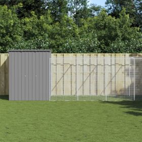 Dog House Light grey Galvanized steel Large Sturdy Dog House