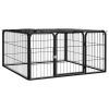 Dog Playpen Black Powder-coated steel 39.4 x 39.4 x 19.7 in
