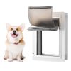 VEVOR Pet Door, 9.29" x 13.19" Metal Frame with Lock and 3-Flap System, Weatherproof Doggy Door, Easy to Install in Interior or Exterior Walls