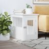 Dog Crate Furniture White Engineered wood, Steel