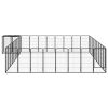 Dog Playpen Black Powder-coated steel, polyethylene