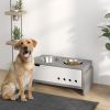 Elevated Dog Bowls, 3 Height Adjustable Raised Dog Bowls w/ Slow Feeder Mat, Stand, for Medium to Extra Large Dogs