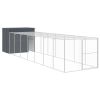 Dog House Anthracite Galvanized steel 84.3 x 341.3 x 71.3 in