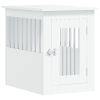 Dog Crate Furniture White Engineered wood, Steel
