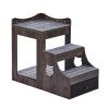 VEVOR Pet Bunk Bed with Removable Stairs, Dog/Cat Window Perch with Storage, Multi-Level Bed Window Perch Dog Bedside Sleeper Couch